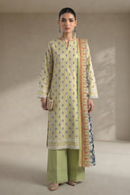 Khaadi – 3 Piece Unstitched Digital Printed Lawn Suit (Pale Pastel lime & Pistachio)