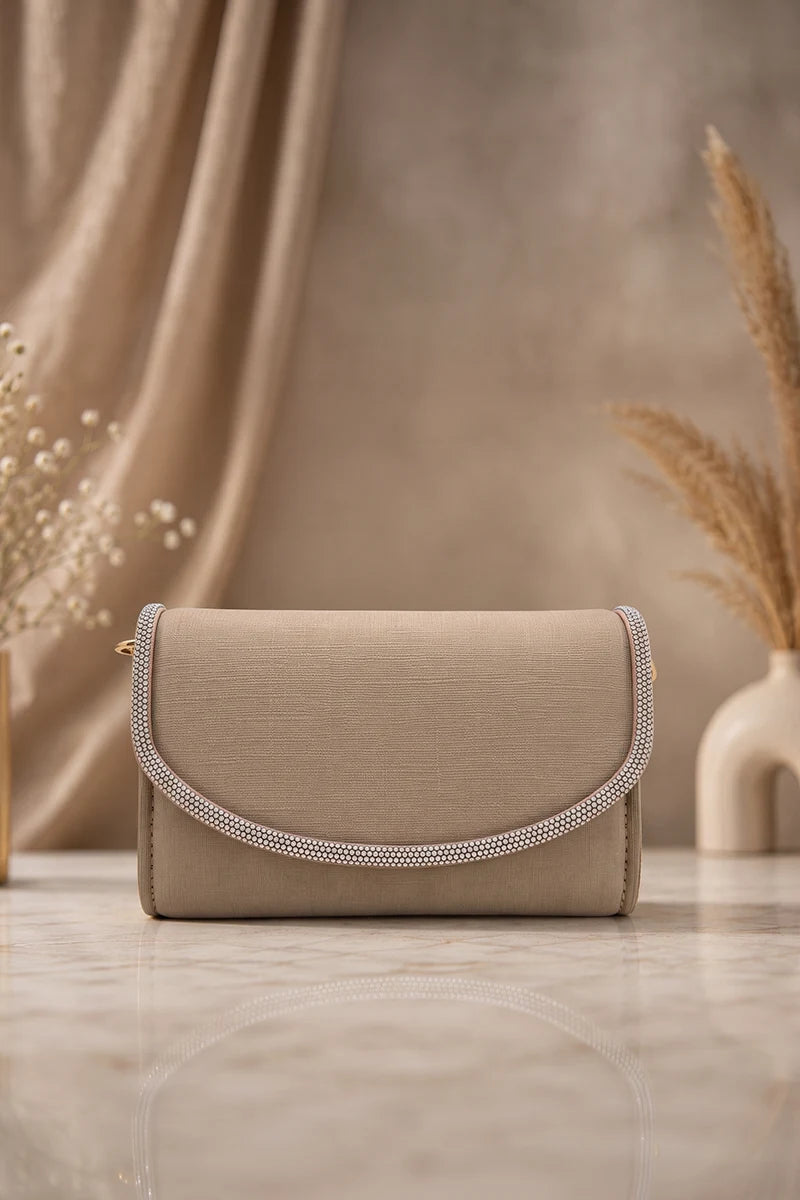 Premium Hand Clutch Bag (Warm Beige)