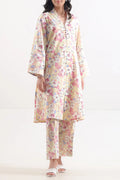 Saya Special Unstitched Khaddar 2-Piece Same Print Suit (Soft Peach)