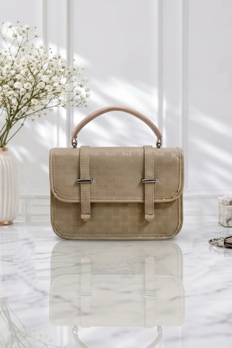 Imported Women's Structured Handbag (Khaki Beige)