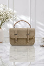 Imported Women's Structured Handbag (Khaki Beige)