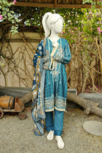 Aryana By KBC Fashion - 3PC Unstitched Printed Lawn Suit (Deep Teal)
