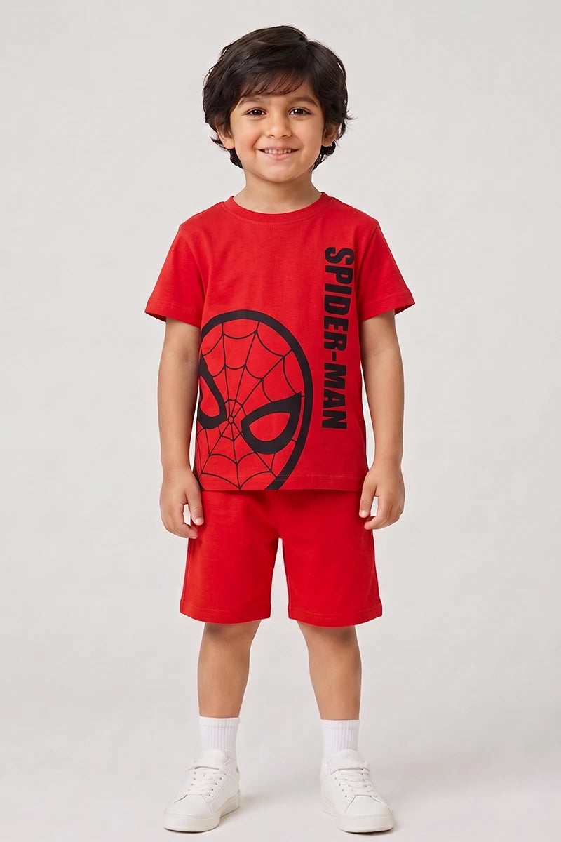 Boys T-Shirt & Shorts Set (Red)