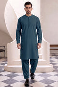 Men’s Unstitched Royal Wash & Wear Suit Fabric by KBC Fashion (Ocean Blue)