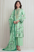 Sapphire - 3PC Unstitched Embroidered Printed Lawn Suit (Mint Green)