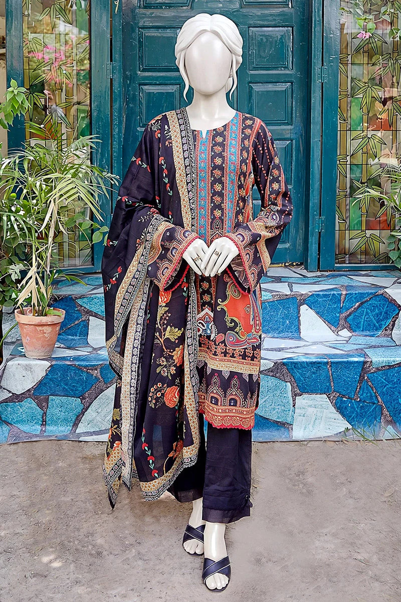 Aryana By KBC Fashion - 3PC Unstitched Printed Lawn Suit (Midnight Violent)