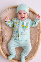 Playful Balloon Birthday Long Sleeve (0-3 Months) (Baby Blue)