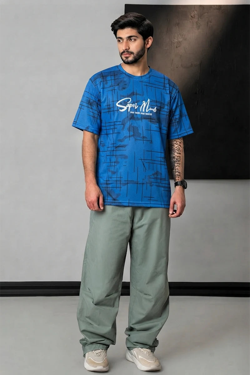 Men’s Drop Shoulder T-Shirt (Blue)