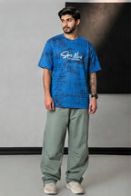 Men’s Drop Shoulder T-Shirt (Blue)