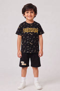 Boys T-Shirt & Shorts Set (Black)