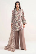 Sapphire Lawn Vol-09 - 3PC Unstitched Printed Lawn Suit(Dusty Mauve)