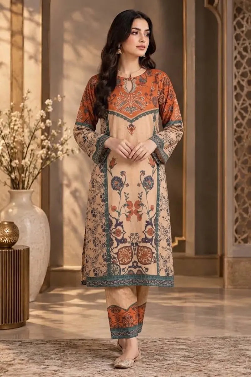 Women's Premium Stitched 2-Piece Suit (Burnt Orange)