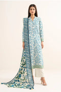 Sapphire Lawn Vol.08 - 3PC Unstitched Printed Lawn Suit (Off-White)