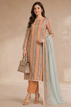 Khaadi (Vol.5) – 3 Piece Unstitched Printed Lawn Suit (Muted Terracotta & Pastel Mint)