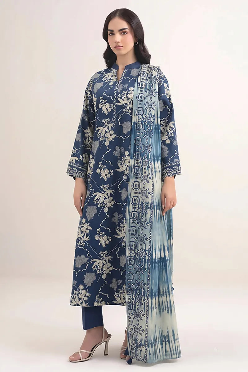 Sapphire Vol.6 - 3PC Unstitched Printed Lawn Suit (Slate Blue)