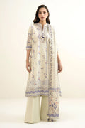 Sapphire By KBC - 3PC Unstitched Digital Printed Lawn Suit (Light Cream)