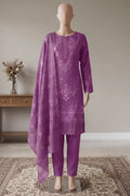 Milano by Breeza Fashion - 3PC Unstitched Embroidered Lawn Suit (Purple)