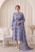 Gul Rang By Bareezé – 3-Piece Unstiched Printed Classic Lawn (Deep Lilac)