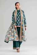 Khaadi – Summer Series 3 Piece Unstitched Printed Lawn Suit (Prussian Blue)