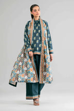 Khaadi – Summer Series 3 Piece Unstitched Printed Lawn Suit (Prussian Blue)