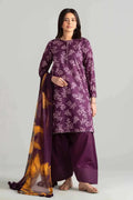 Sapphire Lawn Vol.08 - 3PC Unstitched Printed Lawn Suit (Purple)