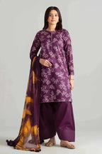 Sapphire Lawn Vol.08 - 3PC Unstitched Printed Lawn Suit (Purple)