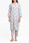 Edenrobe Allure Special Unstitched Khaddar 2-Piece Same Print Suit (Ice White)