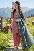 Almeerah - Nelofir Bloom 3PC Unstitched Printed Lawn Suit (Rosé Bloom)