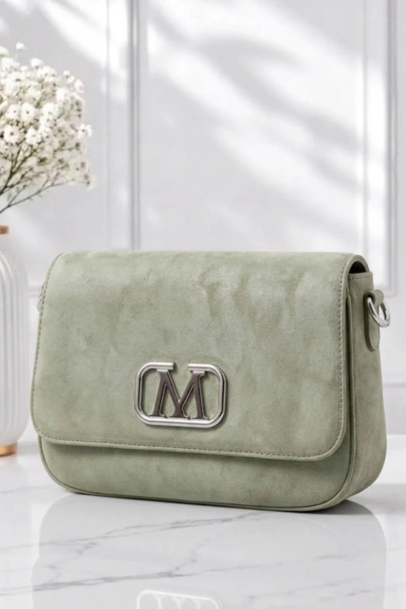 Imported Women's Structured Handbag (Olive Green)