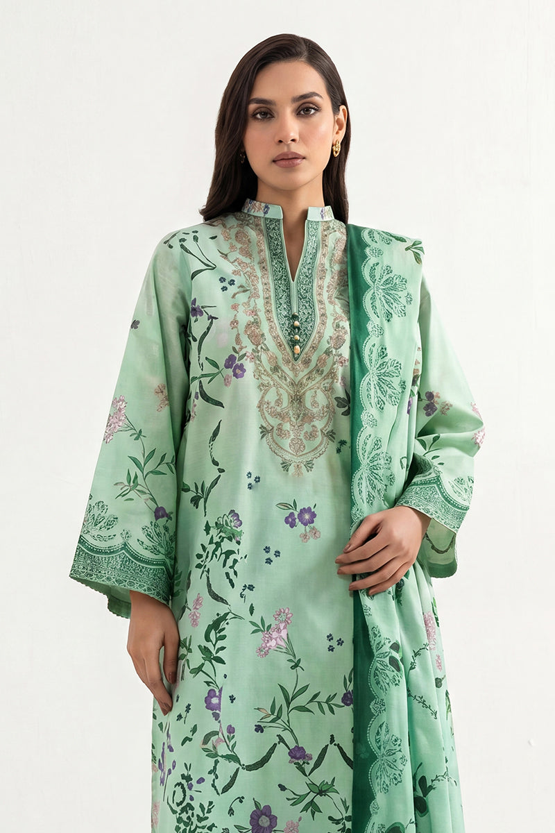 Sapphire By KBC - 3PC Unstitched Digital Printed Lawn Suit (Mint Green)