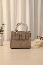 Elegance Structured Faux Leather Shoulder Bag (Warm Sand)