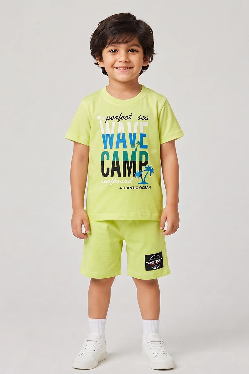 Boys T-Shirt & Shorts Set (Yellow)