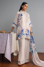 COCO By Zara Shahjahan - 3-Piece Unstitched Printed Lawn Suit (Pale Blush)