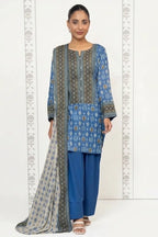 Khaadi Unstitched 3-Piece Lawn Collection (Ocean Blue)