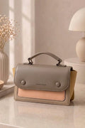 Forever Fashion Imported Women's Structured Handbag (Pebble Grey)