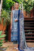 Urbane By Jade Vo.4 - 3pc Unstitched Classic Printed Lawn (Muted Steel Blue & Navy)