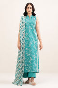 Nishat (Vol.4) - 3pc Unstitched Digital Embroidered Printed Lawn (Deep Teal Green)