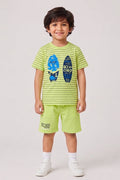 Boys T-Shirt & Shorts Set (Lime Green)