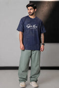Men’s Oversized Drop Shoulder T-Shirt (Dark Denim)