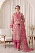 Gul Rang By Bareezé – 3-Piece Unstiched Printed Classic Lawn (Candy pink & Bright Maroon)
