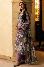 Jade Classic Cambric Collection Vol-05 - 3 Piece Unstitched Printed Suit (Dusty Violet)