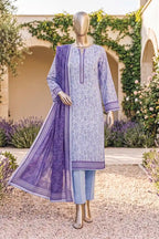 Safina Zeenat Printed Lawn 3-Piece Unstitched Suit (Purple)
