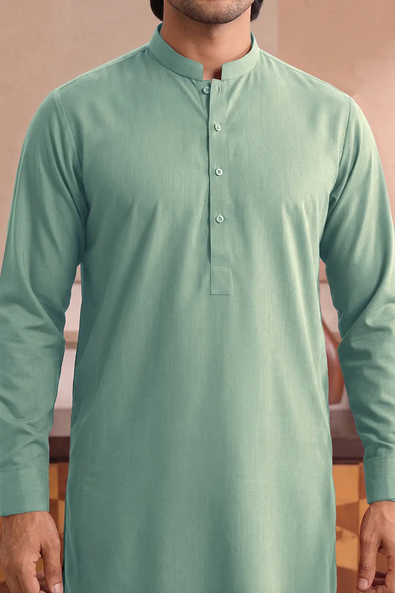 Yameen - Men’s Unstitched Cotton Fabric (Seafoam)