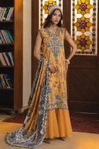 Jade Classic Cambric Collection Vol-05 - 3 Piece Unstitched Printed Suit (Mustard)
