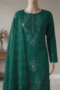 Milano by Breeza Fashion - 3PC Unstitched Embroidered Lawn Suit (Dark Green)
