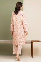 Edenrobe Allure Special Unstitched Khaddar 2-Piece Same Print Suit (Peach)