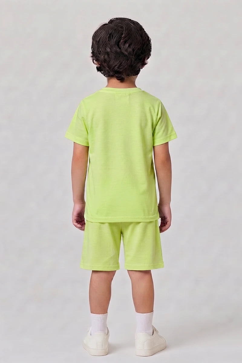 Boys T-Shirt & Shorts Set (Yellow)
