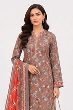 Khaadi Pre-Fall Cambric Series V-6 - 3PC Unstitched Suit (Mushroom Brown)