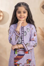 Ting Tone by Almeerah - Girls Unstitched 2-Piece Suit (Pastel Lavender)