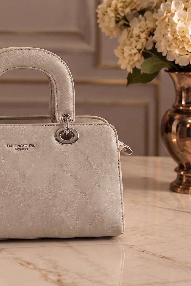 Premium Satchel Shoulder Bag For Women (Cream)